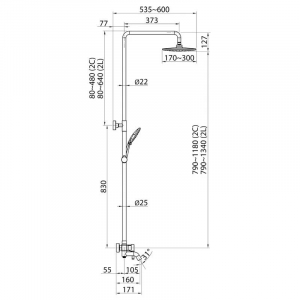 Душевая система Elghansa Shower Systems 2330524-2L (Set-32) Chrome