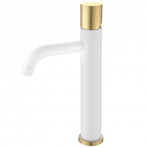 Cмеситель для раковины Boheme Stick 122-WG.2 Белый/Золото
