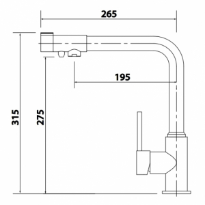 Смеситель для кухни под фильтр Kaiser Teka 13044-10 White