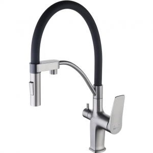 Cмеситель для кухни Lemark Bronx LM3761GM Графит/черный