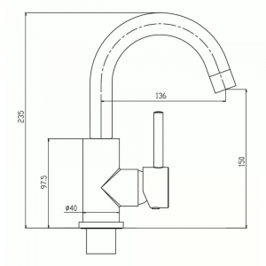 Смеситель для раковины Elghansa 16B1029 Chrome