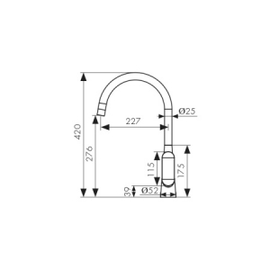 Смеситель для кухни Kaiser Arena 33244 Хром