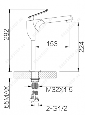 Смеситель для раковины GANZER Vilda GZ20012F Белый