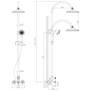 Душевая система Lemark Duetto LM5762C Chrome