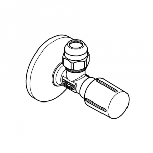 Вентиль угловой 1/2″-3/8″ для подключения смесителей GROHE 22037000 Хром