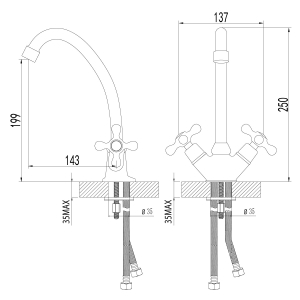 Смеситель для кухни Lemark Standard LM2104C Chrome