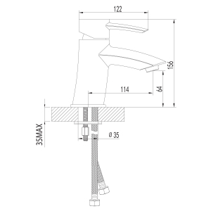 Cмеситель для раковины Lemark Atlantiss LM3206C Chrome