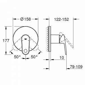 Смеситель для душа GROHE Europlus 24059002 Хром