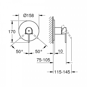 Смеситель для душа GROHE Plus 24059003 Хром