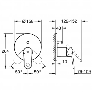 Смеситель для ванны GROHE Europlus 24060002 Хром