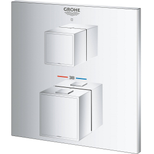 Внешняя часть термостатического смесителя для душа GROHE Grohtherm Cube 24153000 Хром