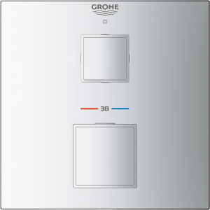 Внешняя часть термостатического смесителя для душа GROHE Grohtherm Cube 24153000 Хром