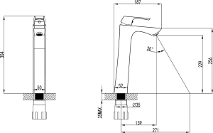 Cмеситель для раковины Lemark Unit LM4509C Хром