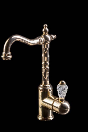 Смеситель для раковины Boheme Crystal 282-CRST Gold