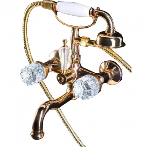 Смеситель для ванны Boheme Crystal 293-CRST Gold
