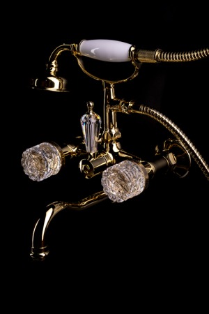 Смеситель для ванны Boheme Crystal 293-CRST Gold