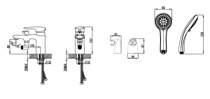 Смеситель на борт ванны Lemark Status LM4415C Chrome