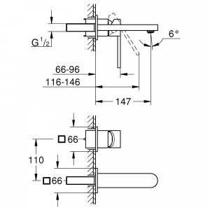 Смеситель для раковины GROHE Plus 29303003 Хром