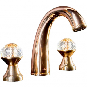 Смеситель на борт раковины Boheme Flora 297-FL Gold