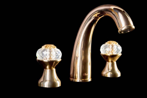 Смеситель на борт раковины Boheme Flora 297-FL Gold