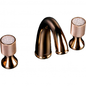 Смеситель на борт раковины Boheme Royal Cristal 297-Royal/CRST Золото