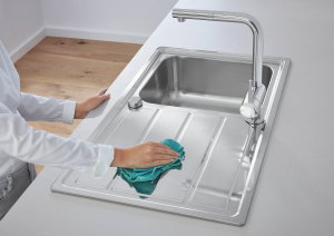 Мойка с корзинчатым вентилем GROHE K500 31571SD0 Нержавеющая сталь