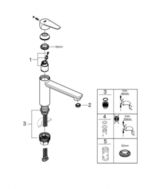 Смеситель для кухни GROHE BauEdge 31693000 Хром
