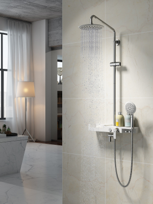 Душевая система Lemark Tropic LM7007C Chrome/White