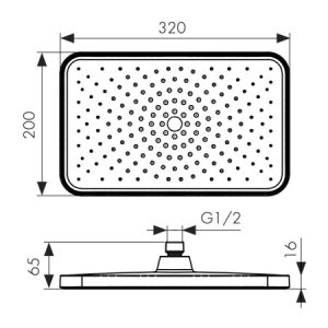 Тропический душ Kaiser SH-324 Воронёная сталь
