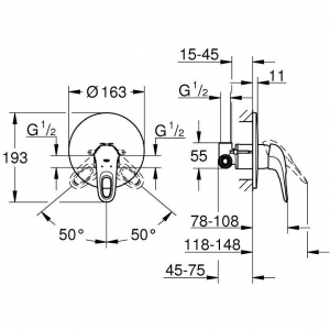Смеситель для душа GROHE Eurostyle new 33635003 Хром