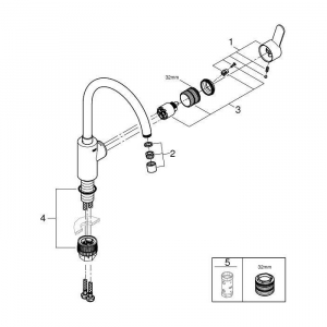 Смеситель для кухни GROHE Eurostyle Cosmopolitan 33975004 Хром