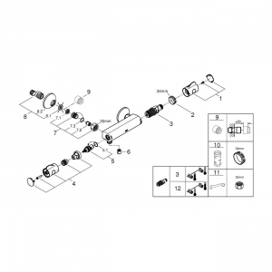 Термостат для душа GROHE Grohtherm 800 34558000 Хром