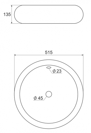 Раковина накладная Elghansa SINKS EG4165-126