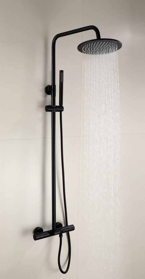 Душевая система с термостатом HANSEN HL33070-C Чёрный