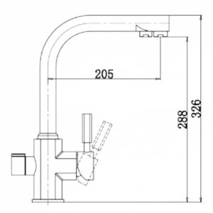 Смеситель для кухни под фильтр Kaiser Decor 40144-8 Sand