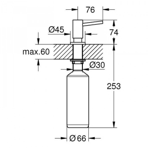 Дозатор жидкого мыла GROHE Cosmopolitan 40535000 Хром