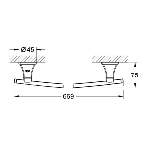 Держатель для полотенца GROHE Grandera 40629IG0 Хром/Золото