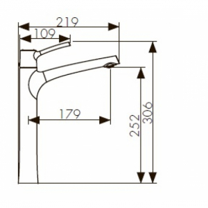 Смеситель для раковины Kaiser Stick 49133 Chrome