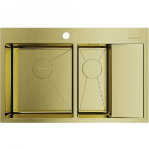 Кухонная мойка Omoikiri Akisame 78-2-LG-L 4973087 Светлое золото