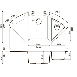 Кухонная мойка Omoikiri Sakaime 105C-BL 4993123 Черный