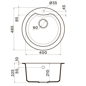 Кухонная мойка Omoikiri Yasugata 48R-WH 4993133 Белый