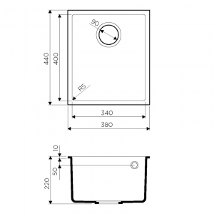 Кухонная мойка Omoikiri Bosen 38-U-BL 4993157 Черный