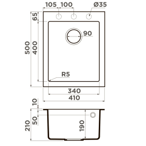 Кухонная мойка Omoikiri Bosen 41-EV 4993219 Эверест