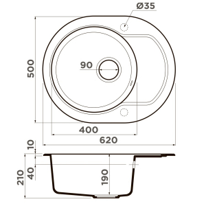 Кухонная мойка Omoikiri Manmaru 62-PA 4993351 Пастила