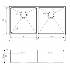 Кухонная мойка Omoikiri Taki 86-2-LG 4993792 Светлое золото