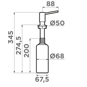 Диспенсер Omoikiri ОМ-02-GR 4995036 Leningrad Grey