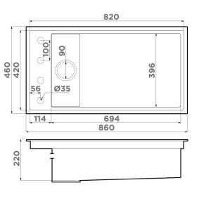 Кухонная мойка Omoikiri Kinaru Pro 86-U/I CN 4997025 Canyon