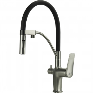 Cмеситель для кухни Lemark Bronx LM3761GM Графит/черный
