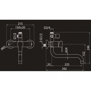 Душевая система Elghansa Shower Systems 2306683-2L (Set-17) Chrome