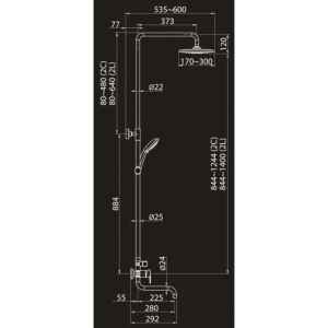 Душевая система Elghansa Shower Systems 2306683-2L (Set-17) Chrome